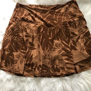 Brown patterned Aerie tennis skirt